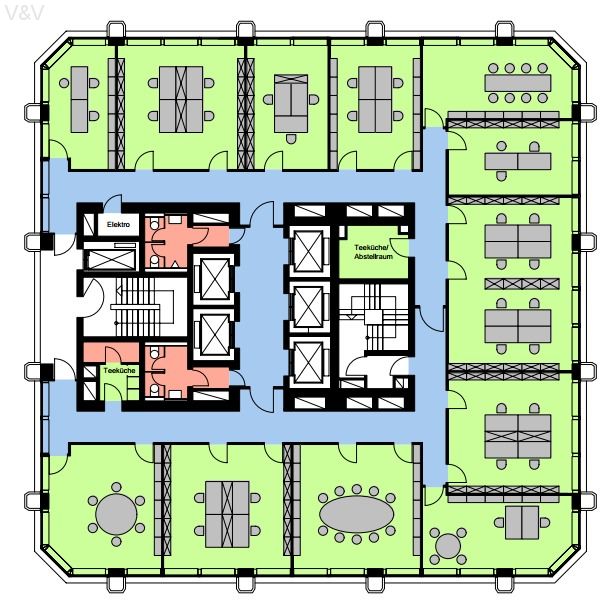 Zentrale Büroflächen mit Weitblick