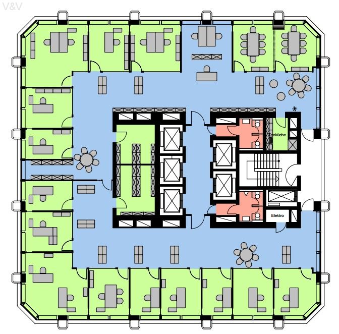 Zentrale Büroflächen mit Weitblick