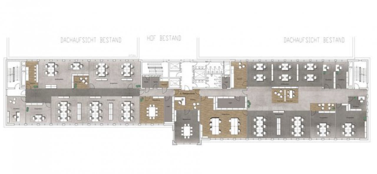 Modernisiertes Bürogebäude mit hoher Visibilität