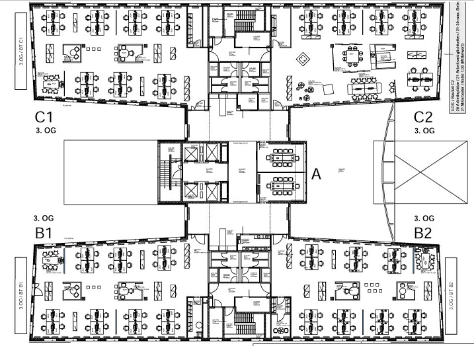 Repräsentatives Bürogebäude mit beeindruckendem Foyer