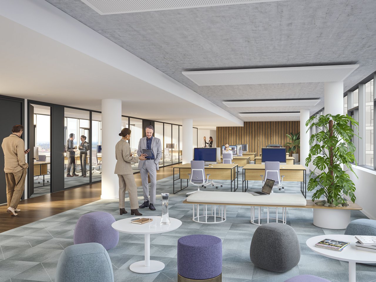 Revitalisierter Bürokomplex mit hohem Ausbaustandard