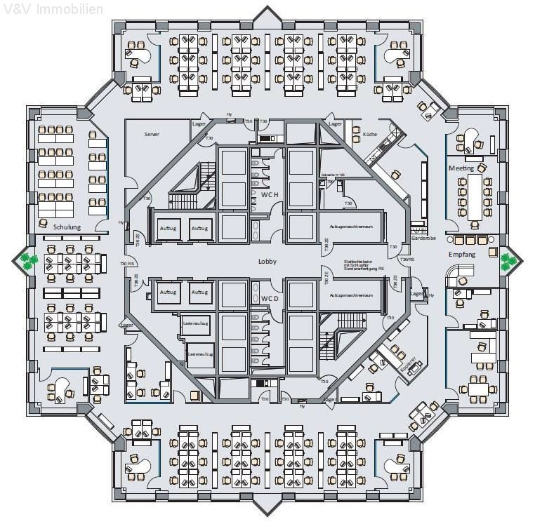 Moderne Büroflächen im Messe Turm