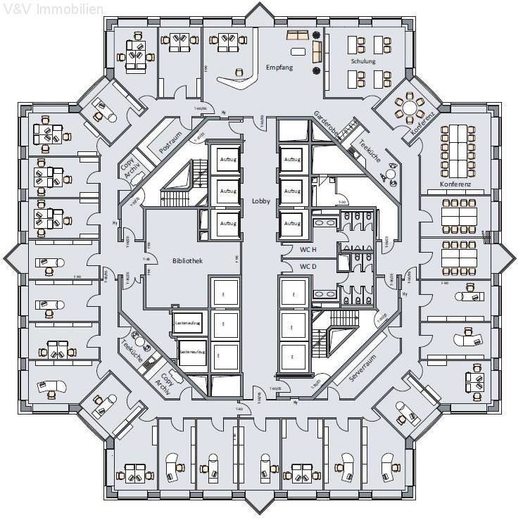 Moderne Büroflächen im Messe Turm
