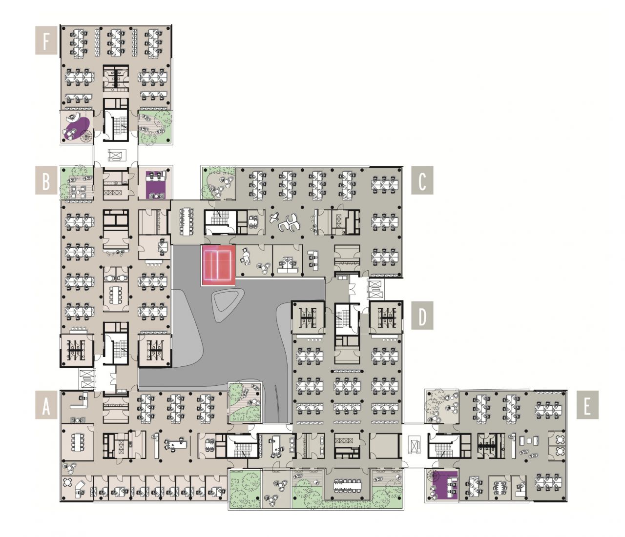 Moderne Büroflächen im Atrium Plaza