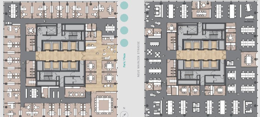 Untermietflächen in architektonischem Highlight