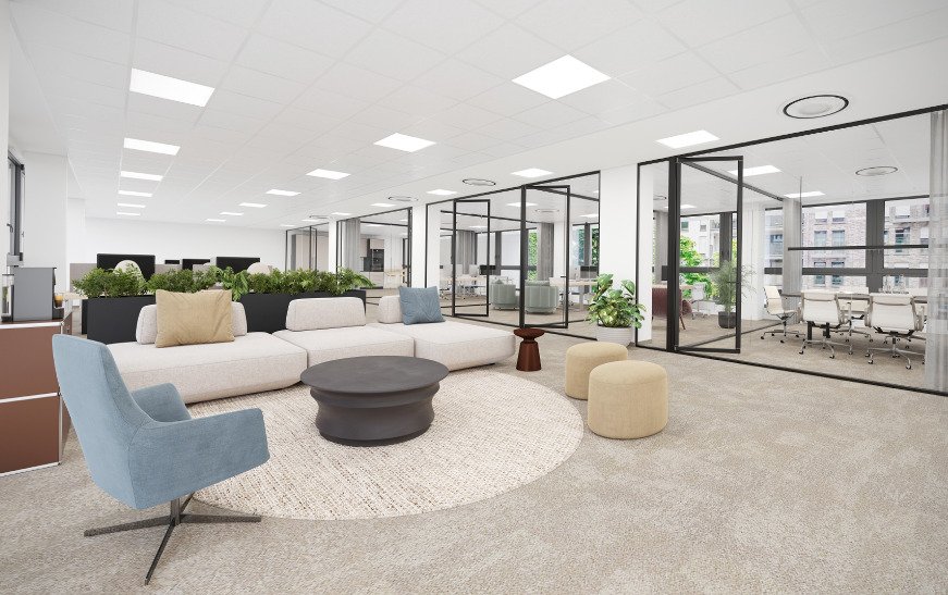 Moderner Bürokomplex unweit des Westbahnhofs 