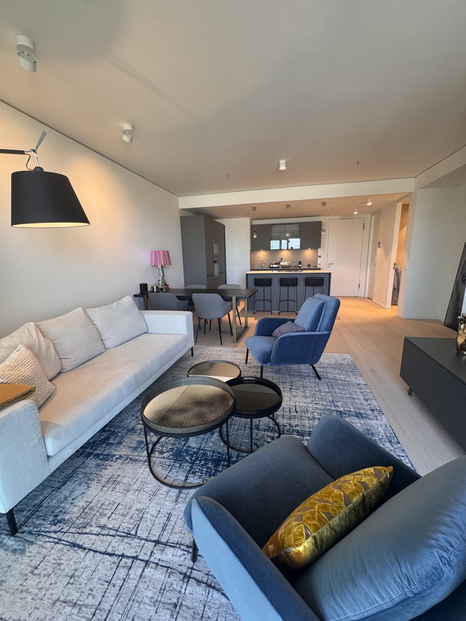 Exklusive 2-Zimmer-Wohnung im 27. Obergeschoss – voll möbliert mit Skyline-Blick