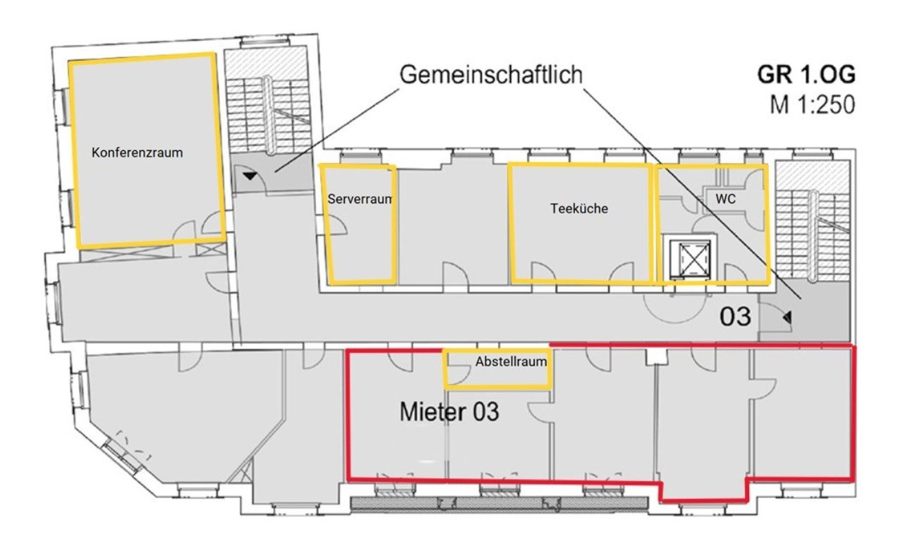 Repräsentative Bürofläche im revitalisierten Altbau