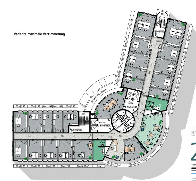 Planung 2.Obergeschoss Verzimmert Planung 2.Obergeschoss Verzimmert