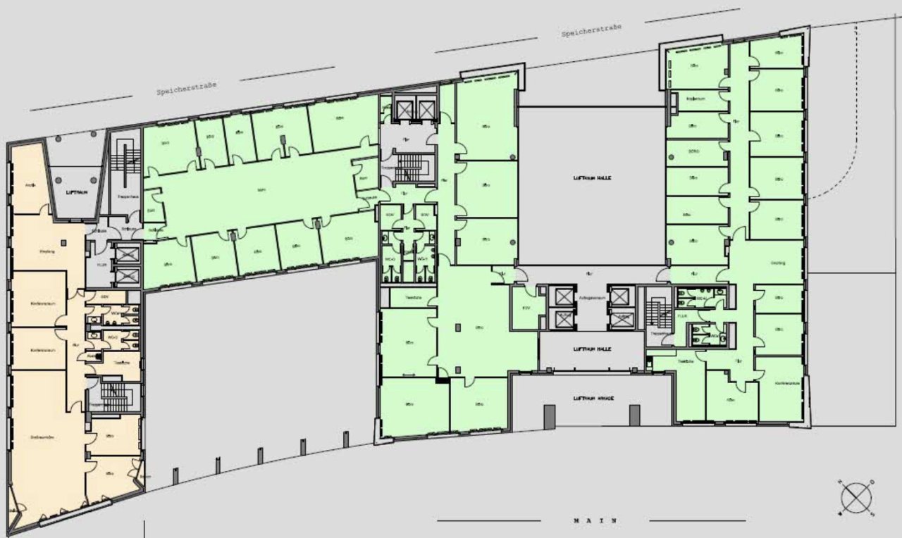 6.Obergeschoss ca. 395 m² 6.Obergeschoss ca. 395 m²