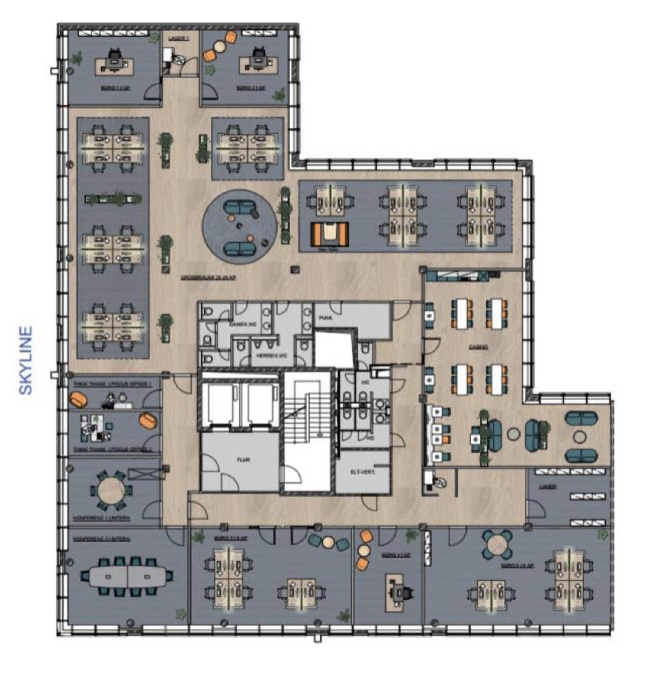 3.Obergeschoss ca. 888 m² 