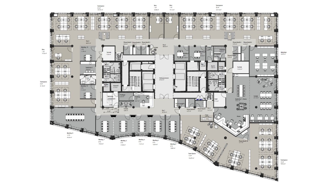 6. Obergeschoss mit ca. 1.618 m²