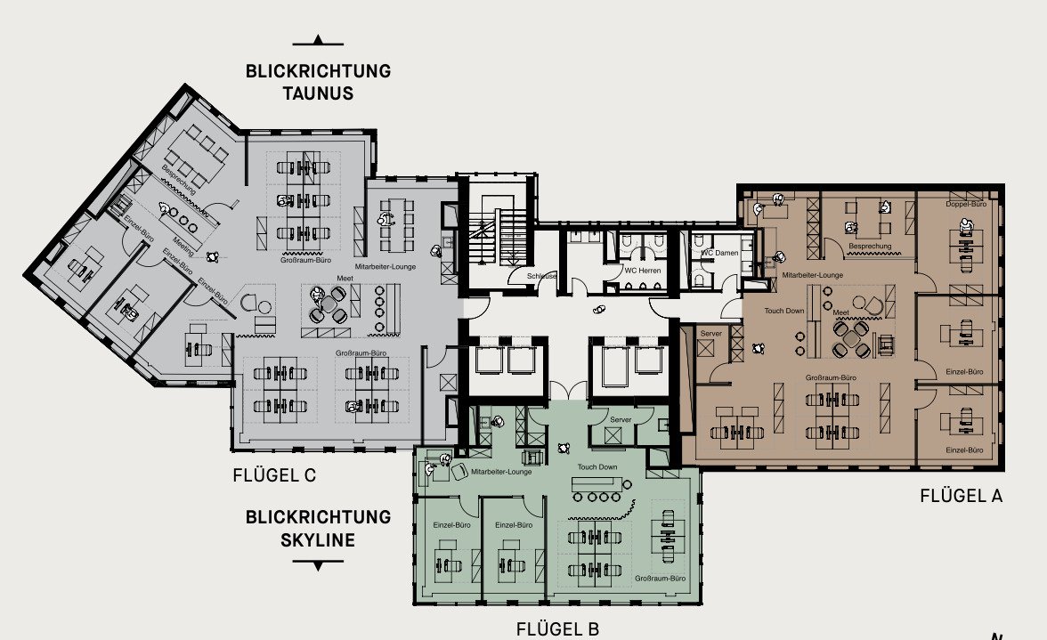 Bespielplanung 3 Mietbereiche