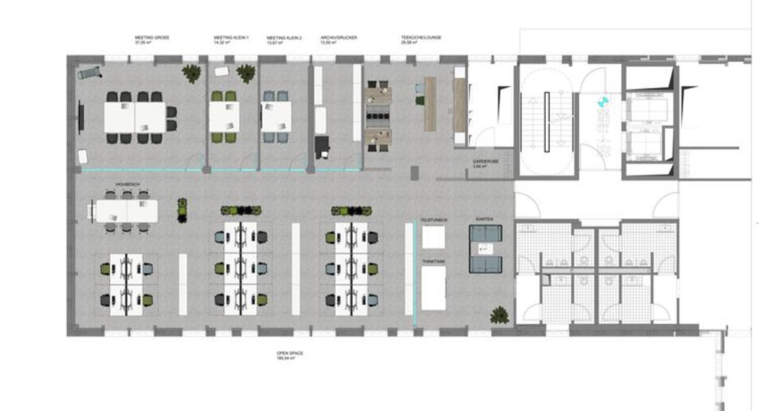 6.Obergeschoss ca. 354 m² 