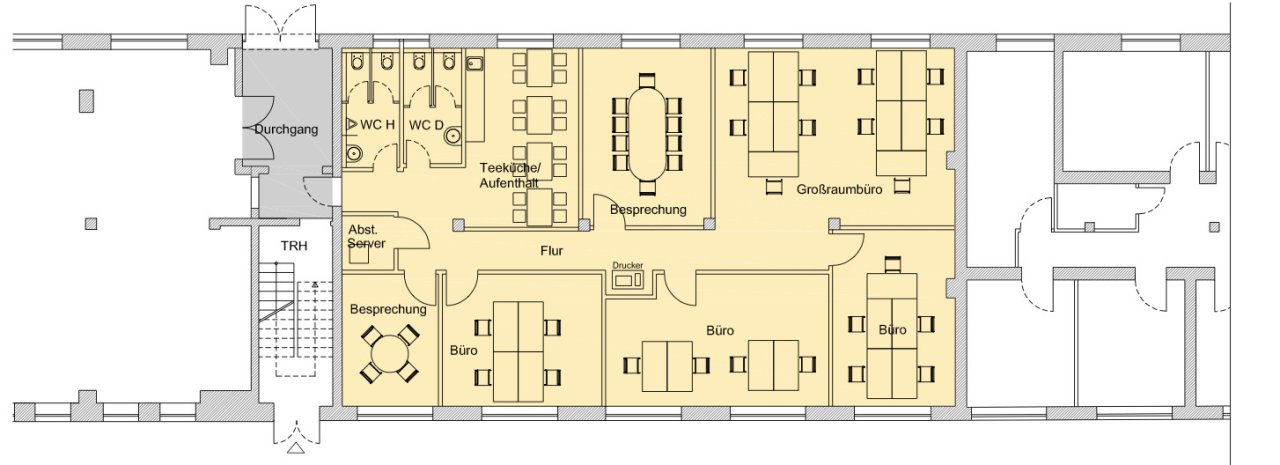 Erdgeschoss Gebäude 12, ca. 228 m² 