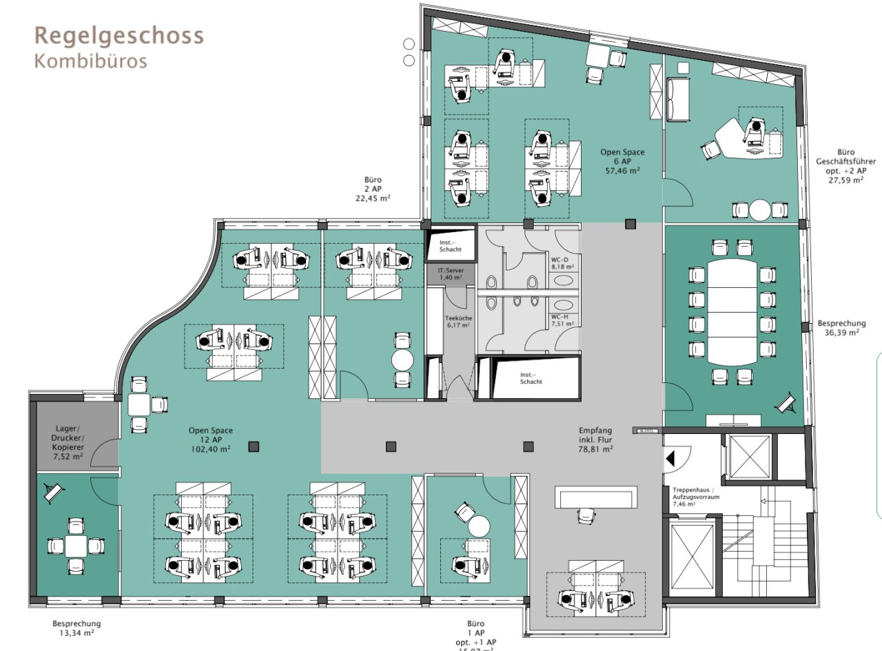 Regelgeschoss Kombiplanung