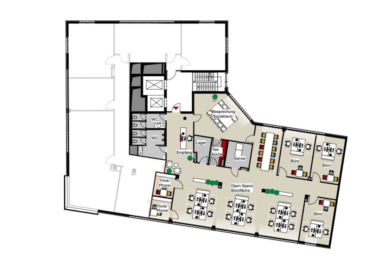 3.Obergeschoss ca. 350 m² 3.Obergeschoss ca. 350 m²