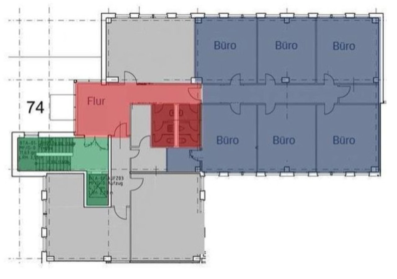 Haus 74 1.OG ca. 225 m² Haus 74 1.OG ca. 225 m²