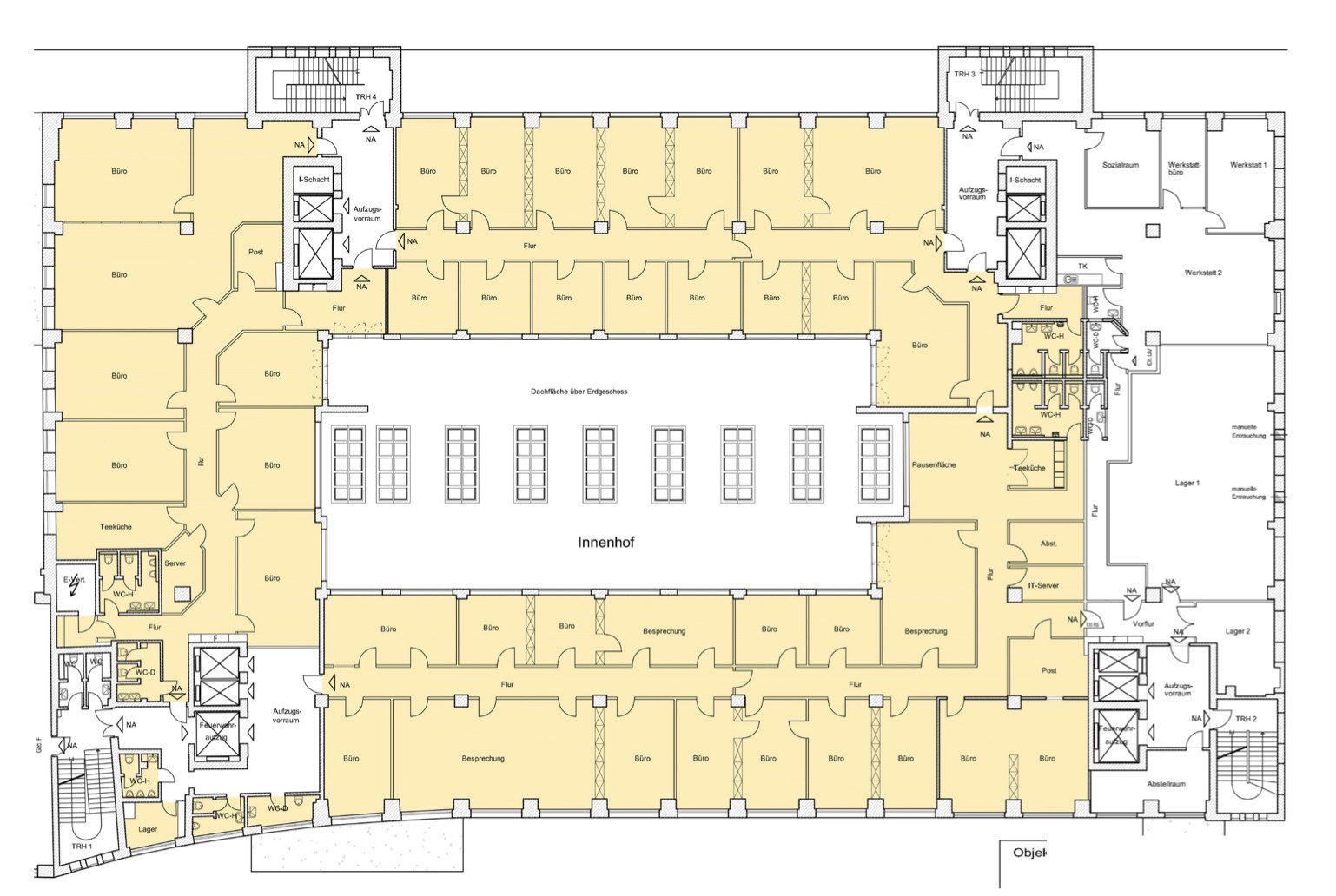 1.Obergeschoss Gebäude 18 ca. 1.880 m² 