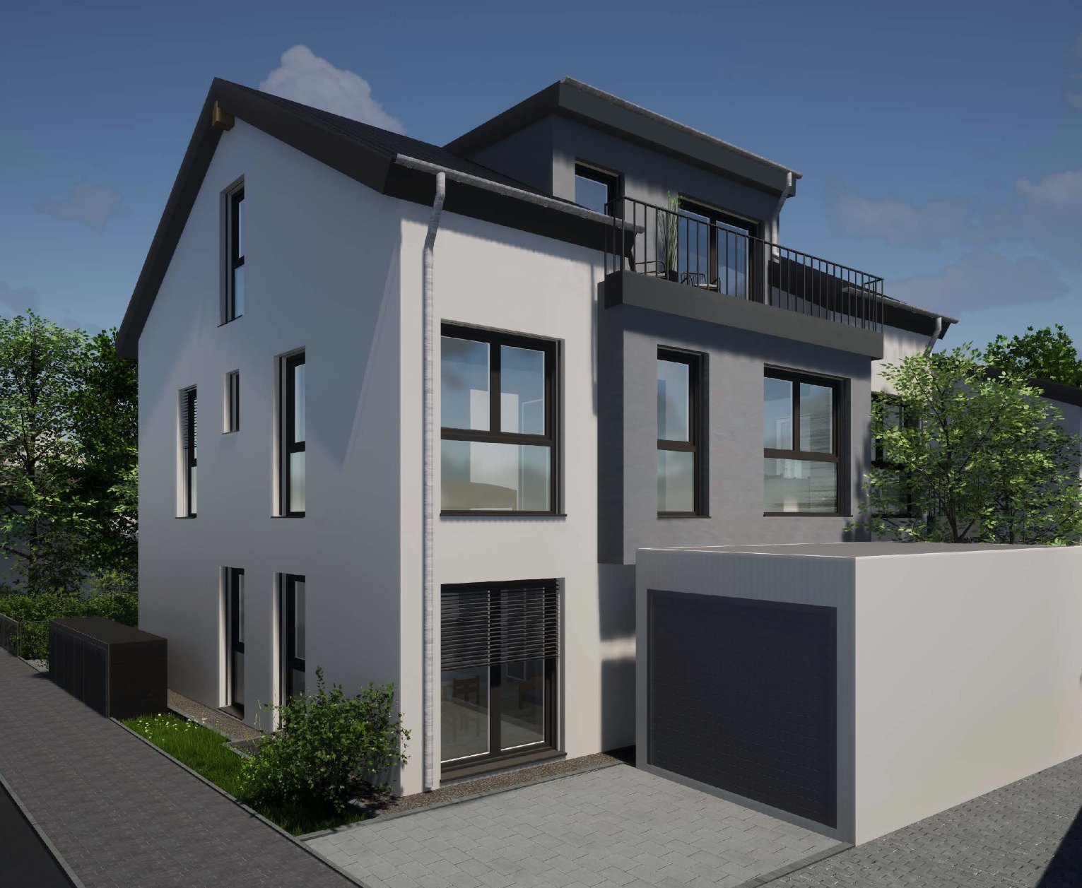 Modern townhouse with rooftop terrace - Intelligent architecture over three floors!